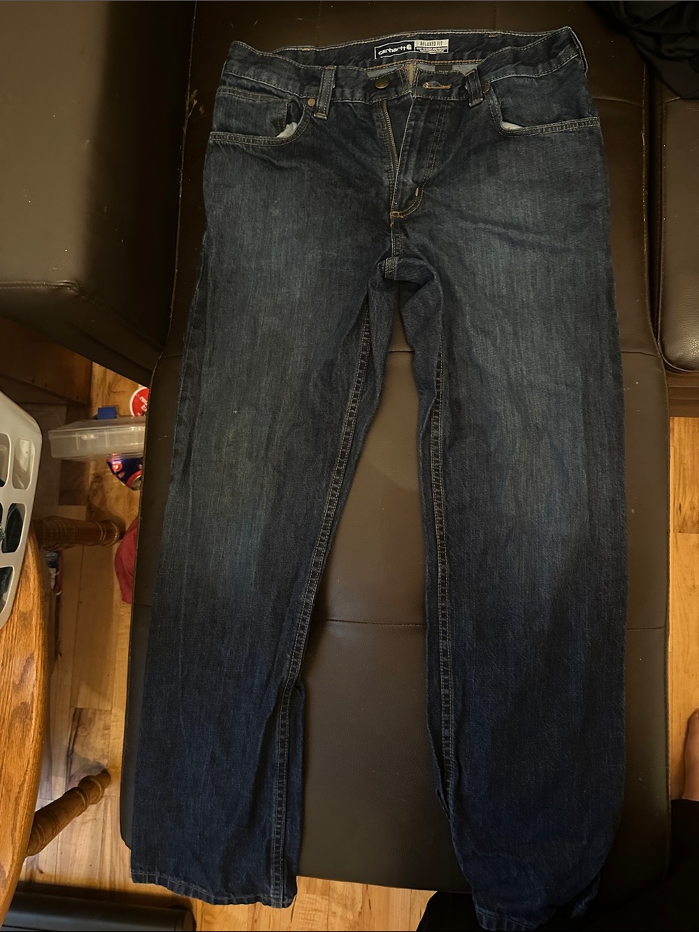 Carhartt Men's Dark Blue Straight Jeans